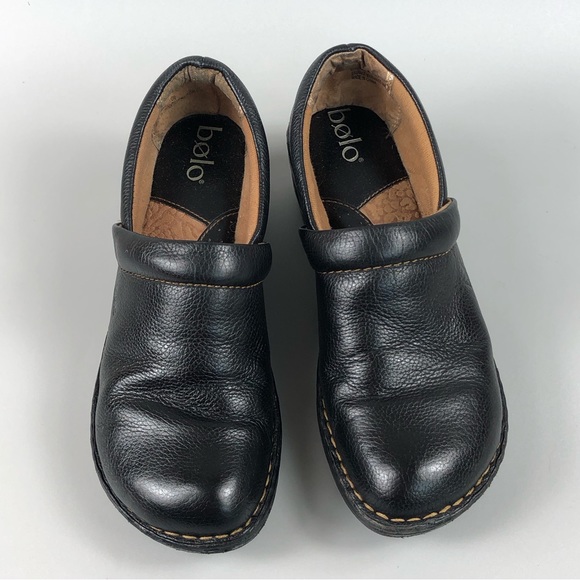 Bolo Women’s Black Slip On Clogs Size 8 - Picture 4 of 12